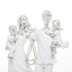 Családi szobor (1fiú egy lány) 26x14x8cm