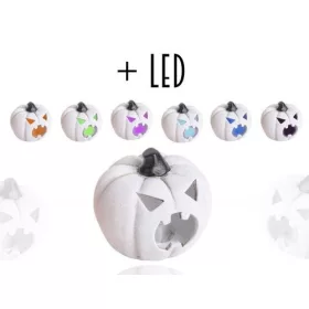 Kerámia tök denevérszáj + LED  7,4cm