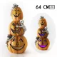 LED-es kültéri Halloween tökdísz csontváz figurákkal – 64 cm