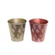 Bádog kaspó kerek arany -rose MIX-választható 13x9cm