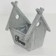 Házikó kaspó natúr fa 16x12cm mag:9/22cm