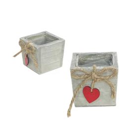 Mini fa fiók masnival+szívvvel 8x8x7cm