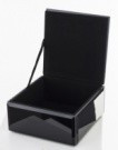 Exkluzív ékszerdoboz üveg fekete 7x12x12cm