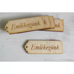   Natúr fa - "Emlékezünk" scrapbook tábla 3x8cm 5db-csomag
