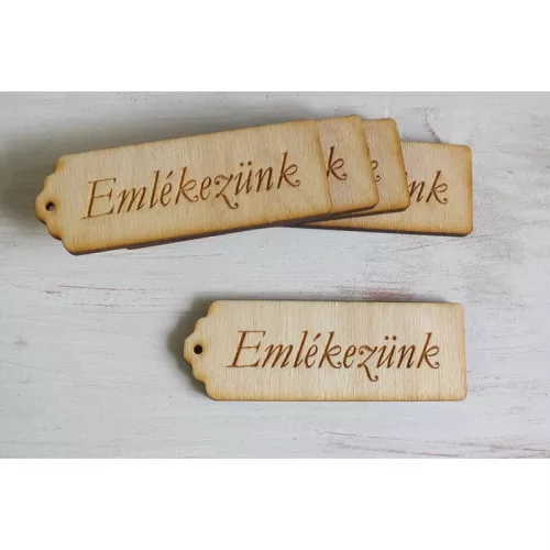 Natúr fa - "Emlékezünk" scrapbook tábla 3x8cm 5db-csomag