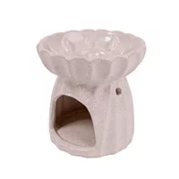 Kerámia olajmécses bordázott ivory 11,5 cm