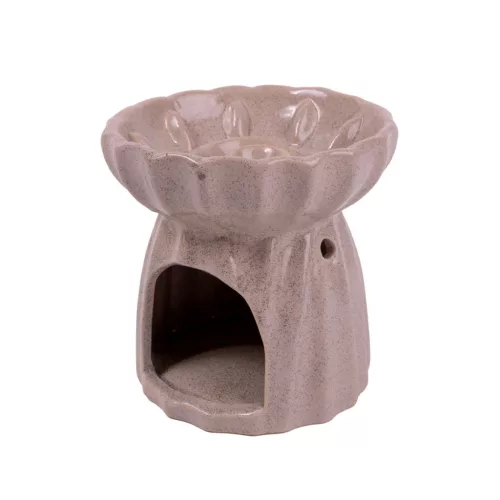 Kerámia olajmécses bordázott latte 11,5 cm