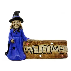   Boszorkány figura welcome felirattal, világítással és hanggal 37cm