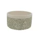 Beton kaspó tál zöld  virágos21x10cm
