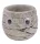 Halloween beton kaspó múmia mintával és mozgó szemekkel 12,5 cm – szürke