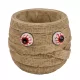 Halloween beton kaspó múmia véreres szemekkel 12,5 cm – barna