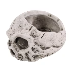 Halloween beton koponya kaspó 15,5 cm – szürke