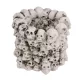 Halloween beton kaspó koponya mintával 9 × 9 × 7 cm – szürke