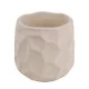 Beton kaspó modern horpadt mintával 13,5 × 13 cm – krém