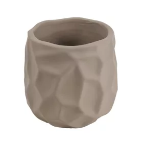 Beton kaspó modern horpadt mintával 13,5 cm – szürke