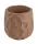 Beton kaspó modern horpadt mintával 13,5 cm – barna