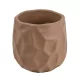 Beton kaspó modern horpadt mintával 13,5 cm – barna