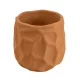 Beton kaspó modern horpadt mintával 13,5 cm – terrakotta