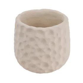 Beton kaspó nyomott mintázattal 12 x 11 cm – Krém