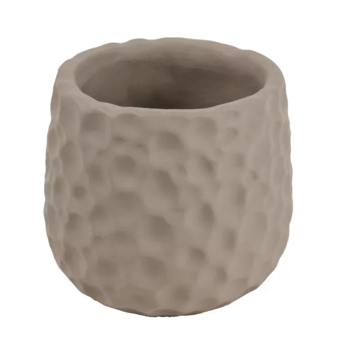 Beton kaspó nyomott mintázattal 12 x 11 cm – Szürke