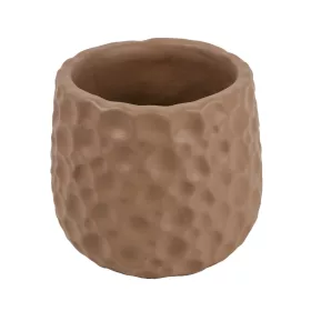 Beton kaspó nyomott mintázattal 12 x 11 cm – Barna