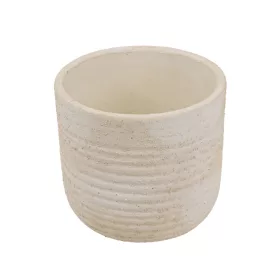 Bordázott beton kaspó fehér 14×12,5 cm