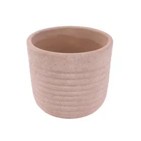Bordázott beton kaspó púderrózsaszín 14×12,5 cm