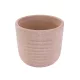 Bordázott beton kaspó púderrózsaszín 14×12,5 cm