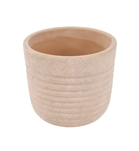 Bordázott beton kaspó púderrózsaszín 10×9,5 cm