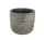 Kerek beton kaspó fekete 10×9,5 cm – 2 vonalas, rusztikus