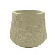 Beton kaspó réti virág mintával 15 x 13 cm – Világoszöld