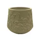 Beton kaspó réti virág mintával 13 x 11 cm – Zöld