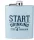Laposüveg rozsamenetes világoskék színű "Start drinking stop thinking" felirattal 270 ml 