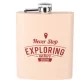 Laposüveg rozsamenetes bézs színű "Never stop exploring nature" felirattal 270 ml 