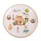Kerámia tányér Happy Farm mintás 21 cm
