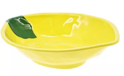 Gyümölcsös műanyag tányér 200x120mm -citrom