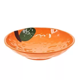 Gyümölcsös műanyag tányér 200x120mm - narancs