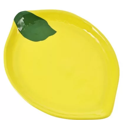 Gyümölcsös tányér lapos 23mm - citrom