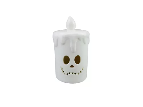 LED-es porcelán gyertya – Franky mintával 10 cm