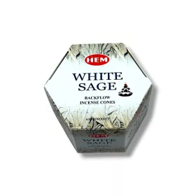   Backflow-lefelé áramló füstölő kúp White Sage 40db Hem