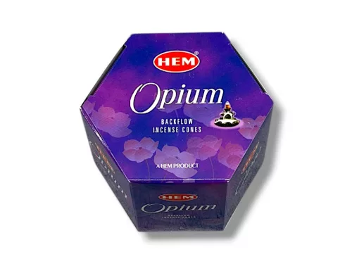 Backflow-lefelé áramló füstölő kúp Opium 40db Hem