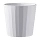Kerámia kaspó Umea matt fehér színű  13x11cm magában bordás 