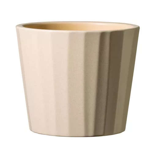 Kerámia kaspó Umea barista zab színű  9x7cm magában bordás