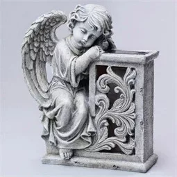 Angyal szolár lámpával 12x26x20 cm 
