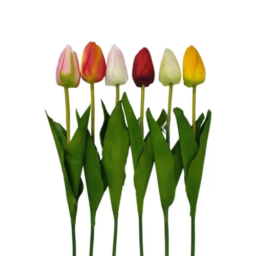 Élethű szálas selyem tulipán 53cm több színben választható/db