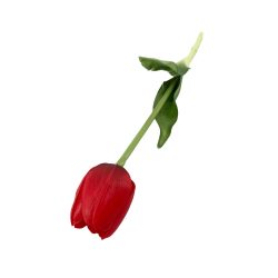 Élethű szálas gumi tulipán - Piros