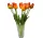 Élethű szálas zárt fejű gumi tulipán - Narancs