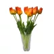 Élethű szálas zárt fejű gumi tulipán - Narancs