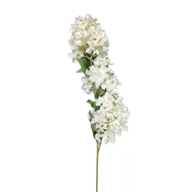 Élethű selyem bugás hortenzia ág fehér 90cm
