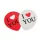Lufi latex 5db/cs 30 cm fehér-piros Ilove you
